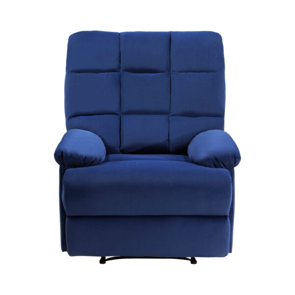 150220266991c31884a98.jpeg Patty 36 Inch Manual Recliner Chair, Cushioned, Blue Velvet, Solid Wood