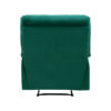 Patty 36 Inch Manual Recliner Chair, Cushioned, Green Velvet, Solid Wood