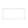 Eme 56 Inch Console Table, Rectangular Top, White Finish Metal Frame