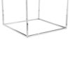 Zen 24 Inch Side End Table, Square, Polished Blue Top, Chrome Metal Finish