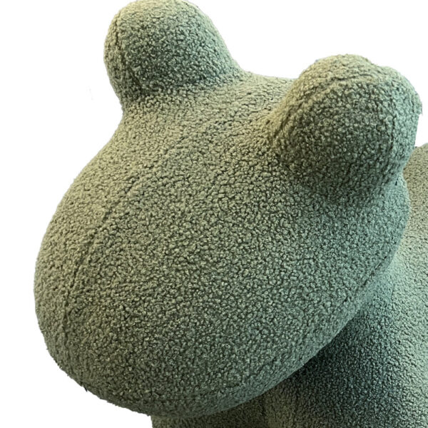 Seira 33 Inch Pony Chair, Stuffed Animal Kids Chair, Green, Solid Wood