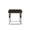 150220266991c98fa7f40.jpeg Rix 21 Inch Side End Table, 1 Drawer, X Steel Legs, Espresso Brown Wood