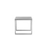Tom 22 Inch Side End Table, Square Top, Square Legs, Gray Brushed Metal