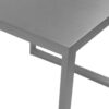 Tom 22 Inch Side End Table, Square Top, Square Legs, Gray Brushed Metal
