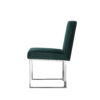 150220266991cab226837.jpeg Boly 19 Inch Dining Chair, Set of 2, Green Velvet, Foam, Chrome Steel Base