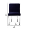 150220266991cac55da6d.jpeg Boly 19 Inch Dining Chair, Set of 2, Navy Blue Velvet, Foam, Chrome Steel