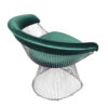 Mimi 27 Inch Accent Armchair, Green Velvet, Foam Cushions, Steel Wire