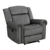 150220266991cb696ad82.jpeg Ben 38 Inch Manual Recliner Chair, Gray Microfiber, Plush Foam, Solid Wood