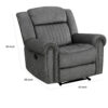 150220266991cb73bc799.jpeg Ben 38 Inch Manual Recliner Chair, Gray Microfiber, Plush Foam, Solid Wood