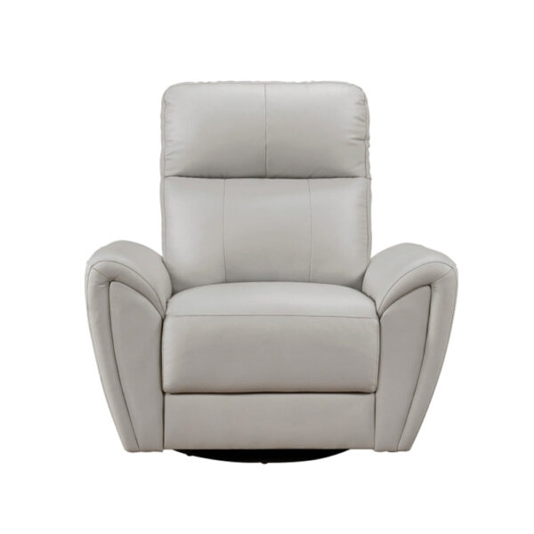 150220266991cbd847e94.jpeg Jessica 39 Inch Swivel Glider Chair, Gray, Top Grain Leather, Solid Wood