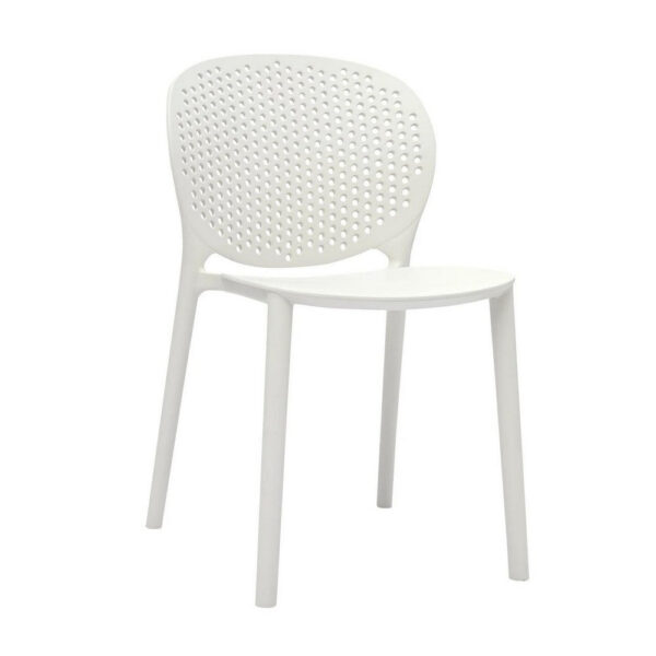 150220266991cce8a5822.jpeg Gyna 14 Inch Kids Side Chairs, Set of 4, Round Dotted Backrest, Armless, White