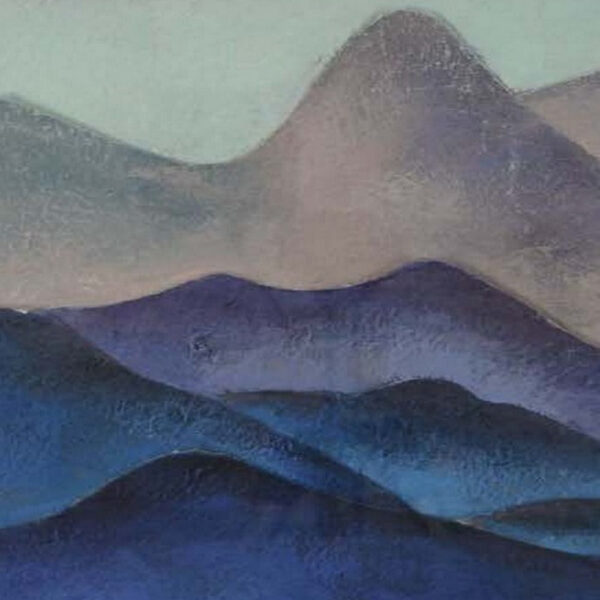 150220266991cdcb31a0a.jpeg 28 x 28 Framed Wall Art Painting, Mountains, Natural Fiber, Multicolor