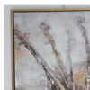 40 x 59 Framed Canvas Oil Painting, Guitar, Natural Fiber, Gray and Brown