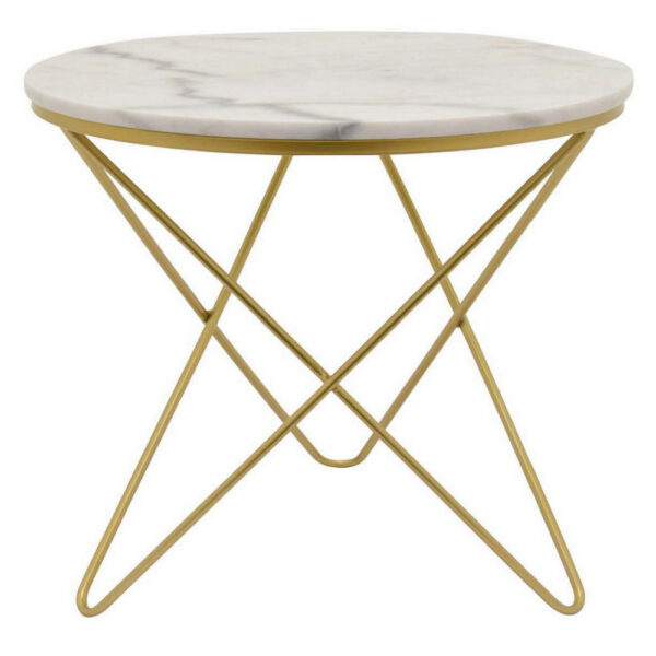 150220266991ce60e6f46.jpeg 24 Inch Modern Plant Stand Side Table, Round Marble Display, Gold Metal