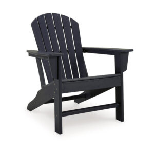 150220266991cf50880eb.jpeg Sami 33 Inch Outdoor Chair, Slatted Design, Adirondack, Black Finish