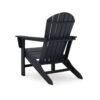 Sami 33 Inch Outdoor Chair, Slatted Design, Adirondack, Black Finish