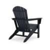 Sami 33 Inch Outdoor Chair, Slatted Design, Adirondack, Black Finish