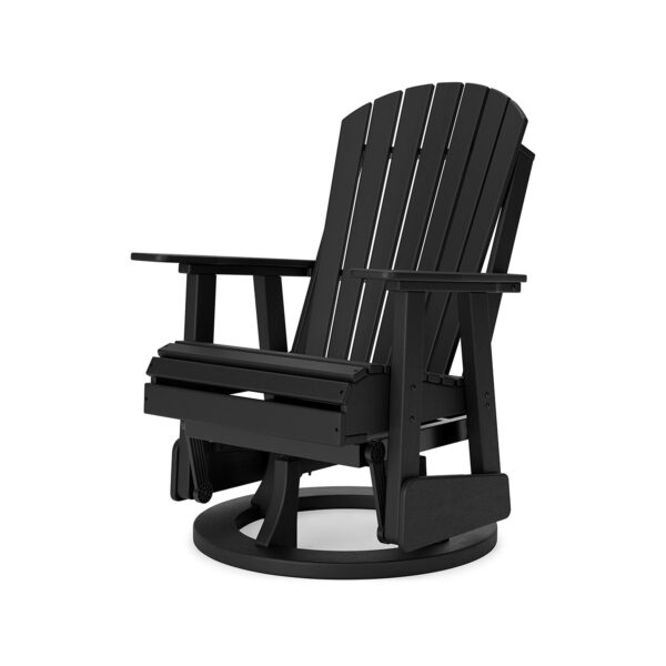 150220266991cf647d93f.jpeg Sami 31 Inch Outdoor Swivel Glider Chair, Slatted, Adirondack, Black Finish