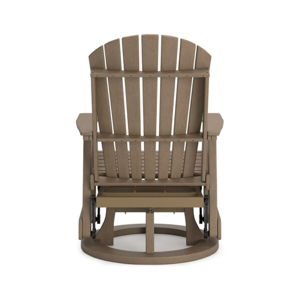 150220266991cf86e5d19.jpeg Sami 31 Inch Outdoor Swivel Glider Chair, Slatted, Adirondack, Brown Finish