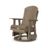 150220266991cf8a9933e.jpeg Sami 31 Inch Outdoor Swivel Glider Chair, Slatted, Adirondack, Brown Finish
