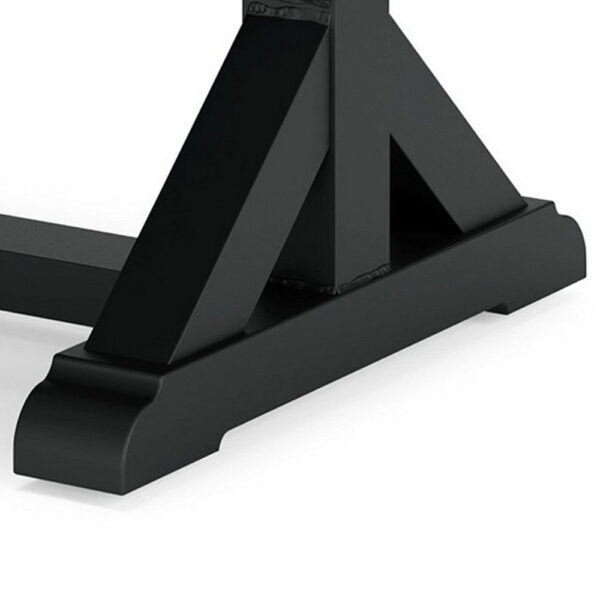 Tira 48 Inch Outdoor Coffee Table, Tile Top, Black, Light Gray Finish