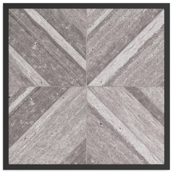 Tira 22 Inch Outdoor Side End Table, Tile Top, Black, Light Gray Finish