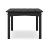 Fini 44 Inch Outdoor Coffee Table, Slatted Top, Modern Style, Black Finish