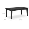 Fini 44 Inch Outdoor Coffee Table, Slatted Top, Modern Style, Black Finish