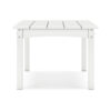 Fini 44 Inch Outdoor Coffee Table, Slatted Top, Modern Style, White Finish