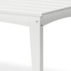 Fini 44 Inch Outdoor Coffee Table, Slatted Top, Modern Style, White Finish