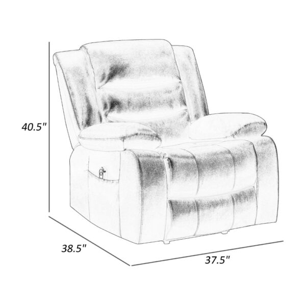 150220266991d0829cc88.jpeg Carry 39 Inch Power Lift Recliner Chair, Solid Wood Dark Brown Faux Leather