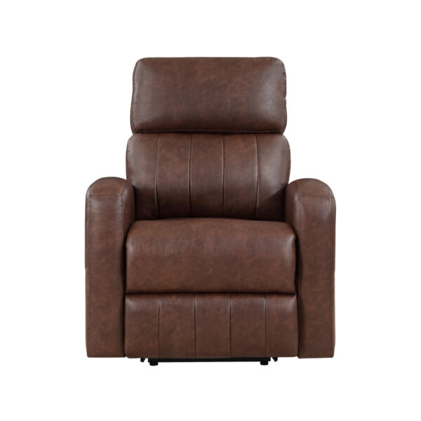 150220266991d0872edfd.jpeg Eva 38 Inch Power Lift Recliner Chair, Brown Faux Leather, Solid Wood