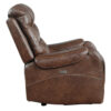 Paul 38 Inch Power Swivel Glider Recliner Chair, USB, Brown Faux Leather