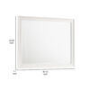 Zavi 32 x 40 Dresser Mirror, Rectangular Shape, Tempered Glass, White