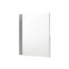 Ara 33 x 39 Dresser Mirror, Crystal Accents, White Glossy Laminate Finish