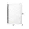 Ara 33 x 39 Dresser Mirror, Crystal Accents, White Glossy Laminate Finish