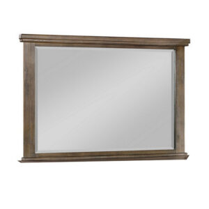 Lan 40 x 47 Dresser Mirror, Tempered Glass, Rectangular, Rustic Taupe