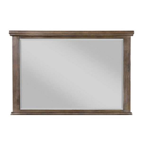 150220266991d1fa9dc1f.jpeg Lan 40 x 47 Dresser Mirror, Tempered Glass, Rectangular, Rustic Taupe
