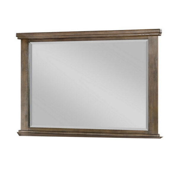 150220266991d1fc3b62f.jpeg Lan 40 x 47 Dresser Mirror, Tempered Glass, Rectangular, Rustic Taupe
