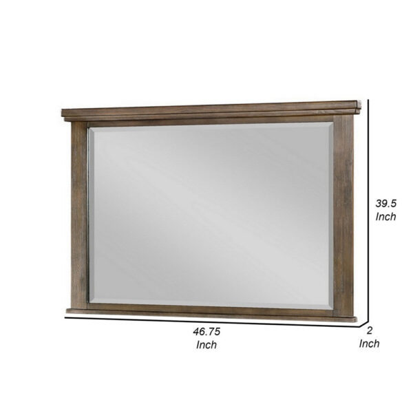 150220266991d1ff5073d.jpeg Lan 40 x 47 Dresser Mirror, Tempered Glass, Rectangular, Rustic Taupe