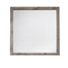 Ent 40 x 40 Dresser Mirror, Tempered Glass, Rectangular Frame, Greige
