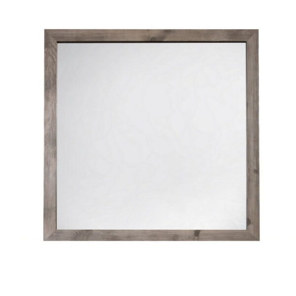 Ent 40 x 40 Dresser Mirror, Tempered Glass, Rectangular Frame, Greige