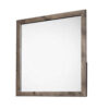 Ent 40 x 40 Dresser Mirror, Tempered Glass, Rectangular Frame, Greige
