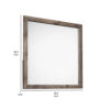 Ent 40 x 40 Dresser Mirror, Tempered Glass, Rectangular Frame, Greige