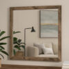 Ent 40 x 40 Dresser Mirror, Tempered Glass, Rectangular Frame, Greige