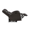 150220266991d25410fb1.jpeg Rica 38 Inch Power Recliner Chair, Plush Brown Faux Leather, Foam Cushions