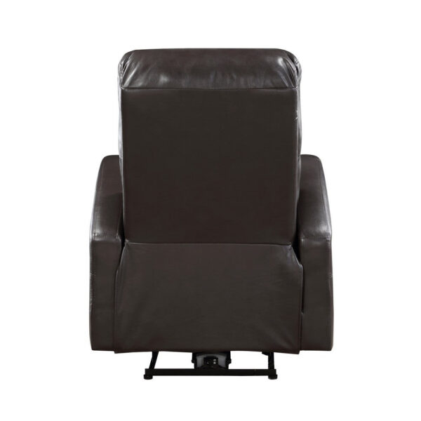 150220266991d255648e9.jpeg Rica 38 Inch Power Recliner Chair, Plush Brown Faux Leather, Foam Cushions