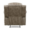 Bento 38 Inch Manual Recliner Chair, Tab Pull, Sandy Brown Microfiber