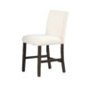 Ghy 25 Inch Dining Side Chair Set of 2, White Textured Upholstery, Brown