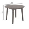 Ora 43 Inch Dining Table, Round Surface, Dual Drop Leaves, Smooth Gray